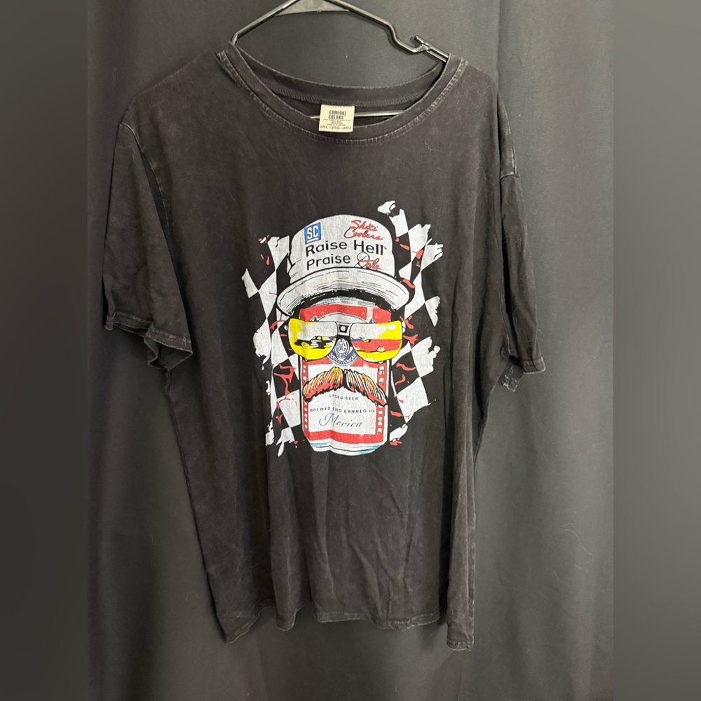 Comfort Colors Black Raise Hell Praise Dale